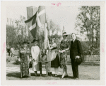 Denmark Participation - Mrs. Astor and group with flag