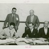 Ecuador Participation - Contract Signing - Carlos Dousbedes and Hugo Roman (Special Delegates to international expositions) and A.R. Hidalgo Z. (Consul General in New York) sign contract