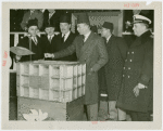 Egypt Participation - Hussein Sabry Pacha (Egyptian High Commissioner) lays glass cornerstone