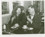 Elmer (NYWF mascot) - With Lucy Monroe eating dougnuts