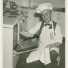 Elmer (NYWF mascot) - Taking pie out of oven