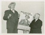 Elmer (NYWF mascot) - With Harvey Gibson and poster