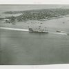 Fairgrounds - Boat Basin - S.S. New Yorker with "Direct to World's Fair" sign