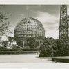 Fairgrounds - Landscaping - Trees in front of Trylon and Perisphere Construction