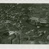 Fairgrounds - Pre-Construction - Flushing River with bridge under construction, aerial view