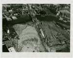 Fairgrounds - Pre-Construction - Flushing River with bridge under construction, aerial view