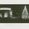 Fairgrounds - Christmas tree at night in front of Administration Building