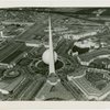 Fairgrounds - Views - Aerial - Trylon and Perisphere and buildings