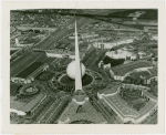Fairgrounds - Views - Aerial - Trylon and Perisphere and buildings