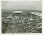 Fairgrounds - Views - Aerial - Site with close-up of blimp
