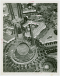 Fairgrounds - Views - Aerial - Trylon and Perisphere under construction