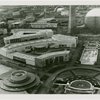 Fairgrounds - Views - Aerial - Trylon and Perisphere with scaffolding