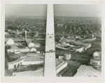 Fairgrounds - Views - Aerial - Trylon with scaffolding in foreground
