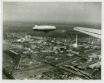 Fairgrounds - Views - Aerial - U.S. Naval Air Station blimp over site