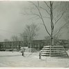 Fairgrounds - Snow - Trees with view of New York City Building under construction