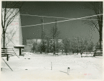 Fairgrounds - Snow - Trees with Communications Building under construction