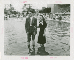 Fairgrounds - Visitors - Man and woman standing in Court of Light pool