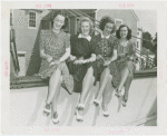 Fairgrounds - Visitors - Four women holding frogs