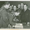 Fairgrounds - Visitors - Officers of Latin America sign book