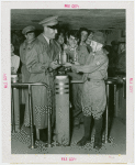 Fairgrounds - Visitors - Boy Scout as two millionth visitor to Perisphere
