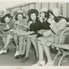 Fairgrounds - Visitors - Group of women picnic on bench