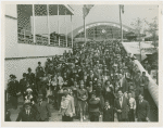 Fairgrounds - Visitors - Crowd in front of Long Island Rail Road Station