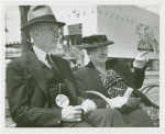 Fairgrounds - Visitors - Elderly - Woman and son