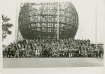 Fairgrounds - Visitors - Group in front of Perisphere construction