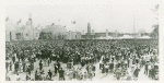 Fairgrounds - Visitors - Crowd at Jewish-Palestine Pavilion Dedication