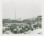 Fashion, World of - Fashion show with Trylon and Perisphere in background