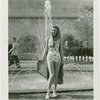Fashion, World of - Models - Bathing Suits - Model in front of fountain