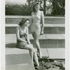 Fashion, World of - Models - Bathing Suits - Models at Court of Communications Fountain pool