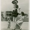 Fashion, World of - Models - Bathing Suits - Models and child in front of pool