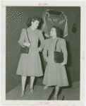 Fashion, World of - Models - Coats - Two models at handbag show
