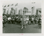 Fashion, World of - Models - Dresses - Model in golf outift for cotton fashion show