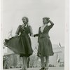 Fashion, World of - Models - Dresses - Two models in cotton fashion show