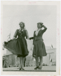 Fashion, World of - Models - Dresses - Two models in cotton fashion show
