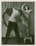 Fashion, World of - Models - Dressmaking - Man fits dress to model