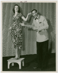Fashion, World of - Models - Dressmaking - Man fits dress to model