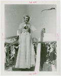 Fashion, World of - Models - Gowns - Model on platform
