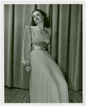 Fashion, World of - Models - Gowns - Model sitting on stage
