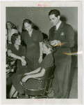 Fashion, World of - Models - Hairstyles - Model having hair done