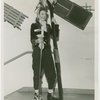 Fashion, World of - Models - Ski - Model posing with skis