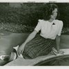 Fashion, World of - Models - Sport - Model sitting on pool edge