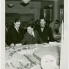 Federal (United States Government) Exhibit - Fiorello LaGuardia, Grover Whalen and Henry A. Wallace (U.S. Secretary of Agriculture) look at model