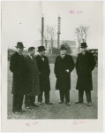 Federal (United States Government) Exhibit - Grover Whalen, Sam D. McReynolds, Henry A. Wallace (U.S. Secretary of Agriculture), Matthew Merritt and James Wadsworth Jr. inspect buildings