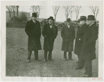Federal (United States Government) Exhibit - Grover Whalen, Sam D. McReynolds, Henry A. Wallace (U.S. Secretary of Agriculture), Matthew Merritt and James Wadsworth Jr. inspect buildings