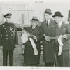 Federal Housing Administration - Harvey Gibson and group looking at plan