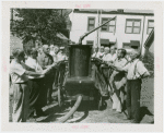 Firemen - Volunteer firemen with oldest engine in U.S.