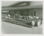 Firestone - Men with oil palm logs